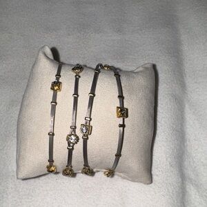 Elegant Gold and Silver Bracelet Set
